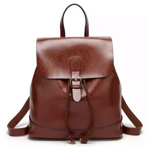 BLAKE Vegan Backpack, Coffee Brown